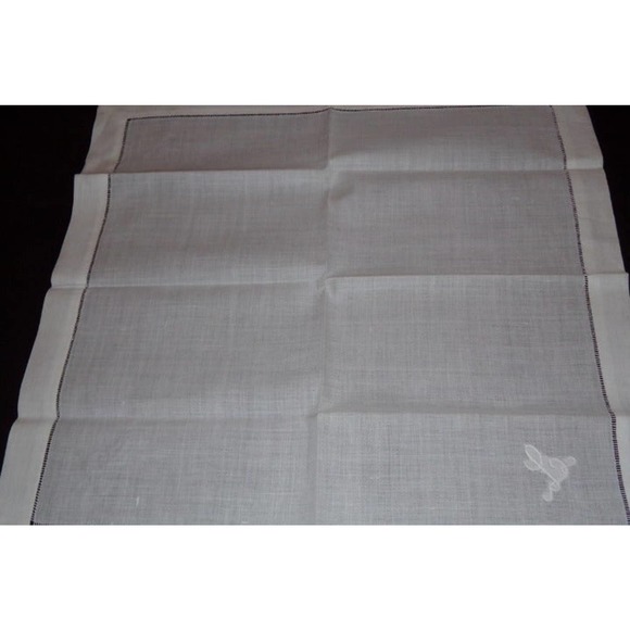 12 PC EMBROIDERY CURSIVE L CLOTH NAPKINS - Picture 5 of 7